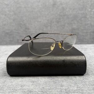 Fendi F589 Dark Ruthenium Oval Eyeglass Frames Only 53-18-135 Made in Italy